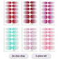 Gradient Cat Eye Style Nail Art Stickers, 16-Piece Set Self-Adhesive Waterproof Glitter False Nail Decals