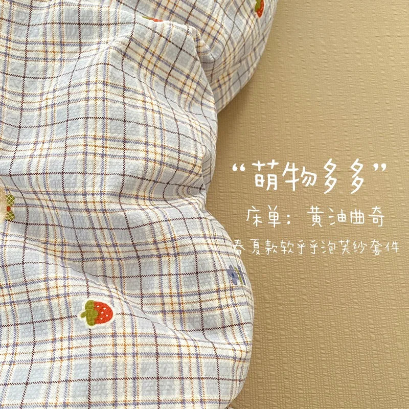 2026 New Lovely Bedding Set King Queen for Home Bedroom Decoration Single-bed for School Dormitory Comfortable Duvet Cover Set
