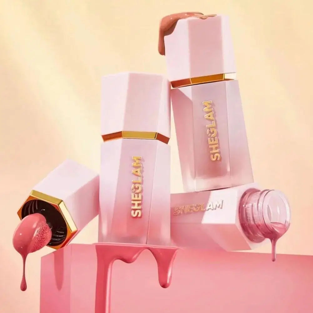 Blushimmer SHEGLAM liquid blush and facial nourishing blusher gel, with multi-purpose lip gloss and highlighter in sleek packaging
