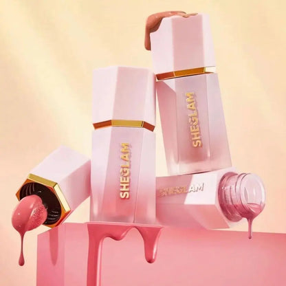 Blushimmer SHEGLAM liquid blush and facial nourishing blusher gel, with multi-purpose lip gloss and highlighter in sleek packaging