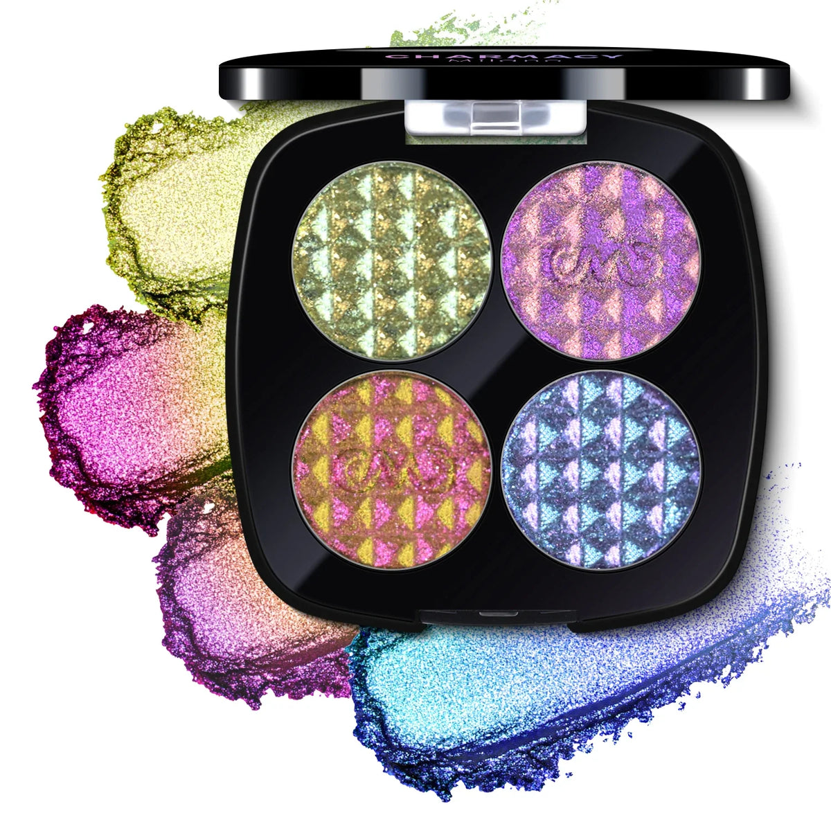 Charmacy 4 Colors Duochrome Eyeshadow Palette - Multichrome Shimmer