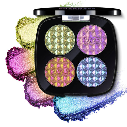 Charmacy 4 Colors Duochrome Eyeshadow Palette - Multichrome Shimmer