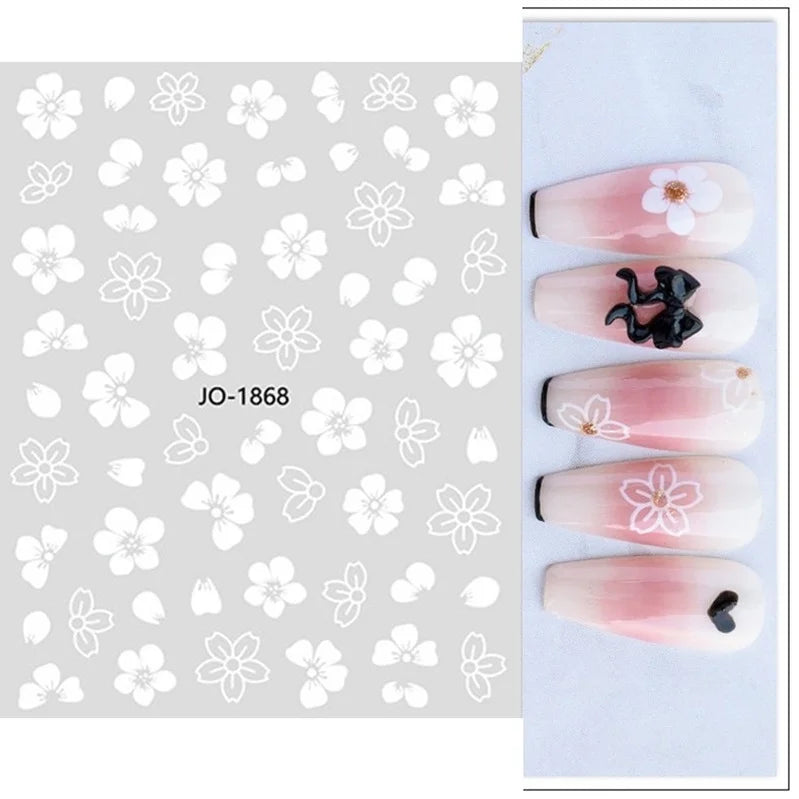 Black and white Blushimmer nail art stickers featuring sexy woman and girl designs for press-on nails and nail decoration.