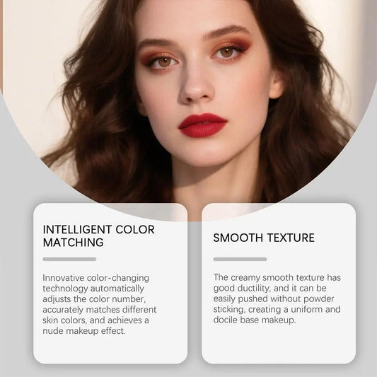 Blushimmer ZEPHOCO 2-in-1 color changing foundation stick with long-lasting, moisturizing, high-coverage concealer makeup.