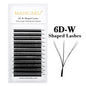 Masscaku 12Lines premium mink 3D to 6D false eyelash extensions with W shape, soft and natural individual lash extensions by Blushimmer.