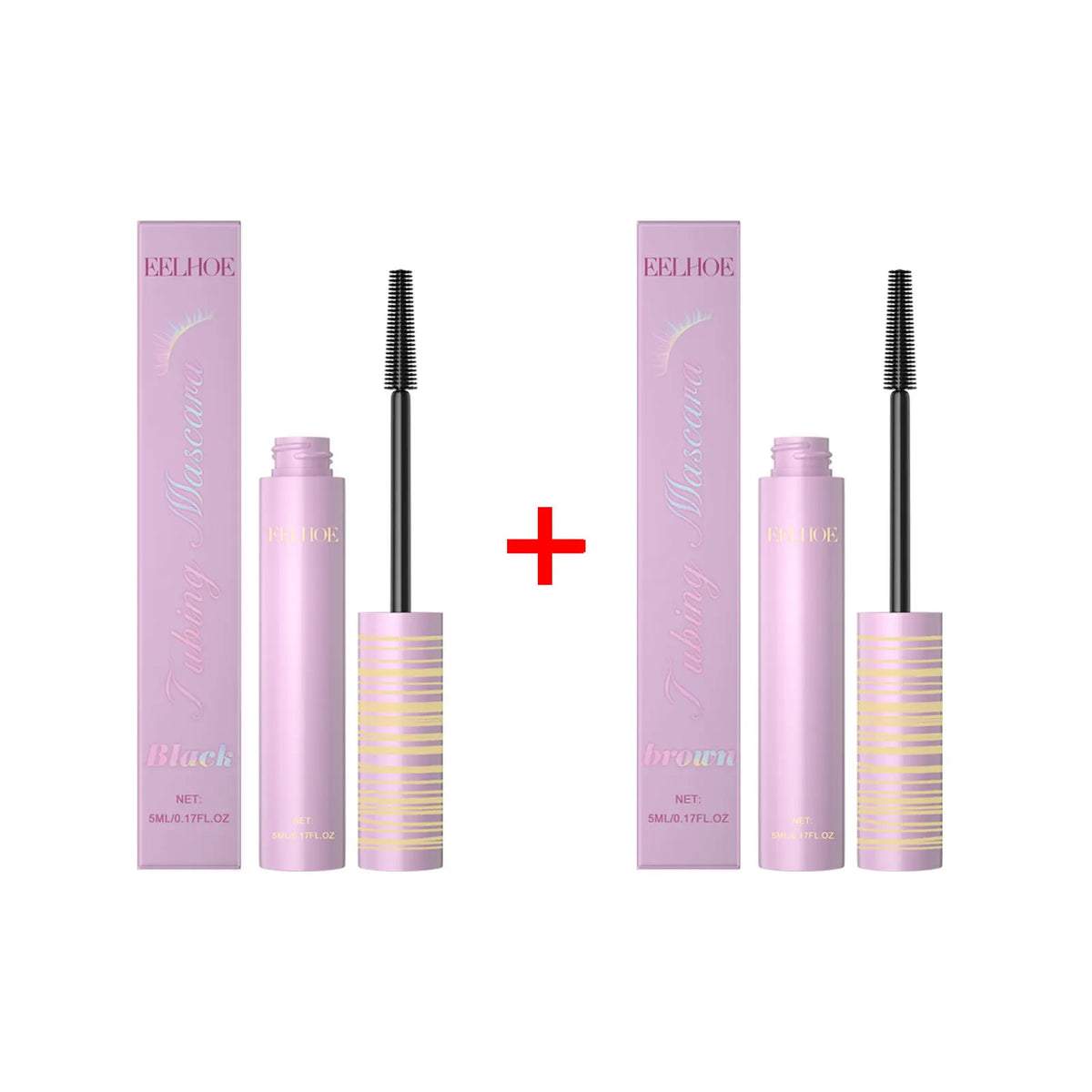 Blushimmer Eelhoe Curling Mascara with lengthening and volume effect on black eyelashes, 5ml waterproof makeup product.