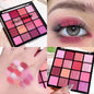 Blushimmer 16-grid red eyeshadow palette with purple glitter, pearl matte, shimmer makeup for women, Korean eye cosmetics