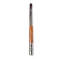 Blushimmer portable gold and silver lips makeup brush pen with metal handle, protective cap, for applying lipstick and lip gloss.