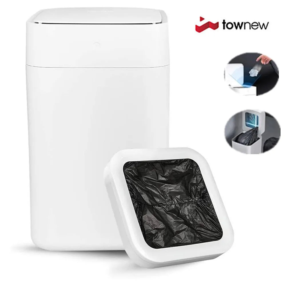 Townew T1S Smart Sensor Kitchen Garbage Bin Waterproof Home Bathroom Garbage With Lid Sensing Garbage Bin Automatic Packaging