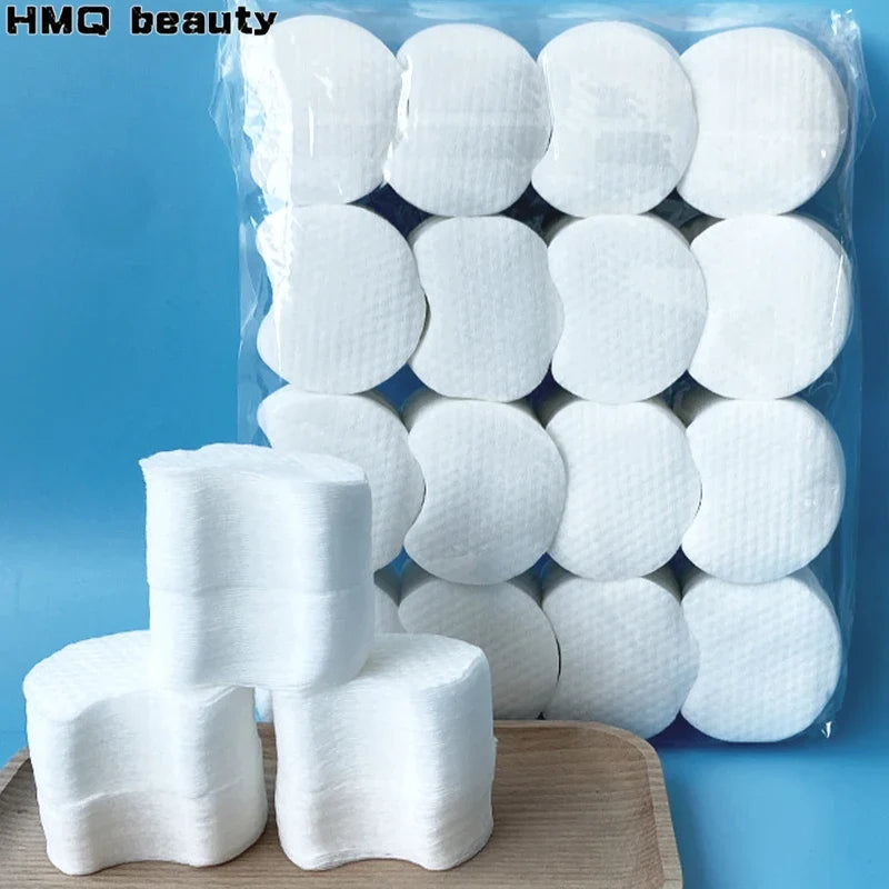 Blushimmer disposable makeup cotton pads with soft pearl notched design for facial cleansing and makeup removal, available in various pack sizes.
