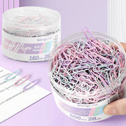 Color paper clips, office supplies, paper clips, large file bookmarks, paper clips, storage boxes, stationery