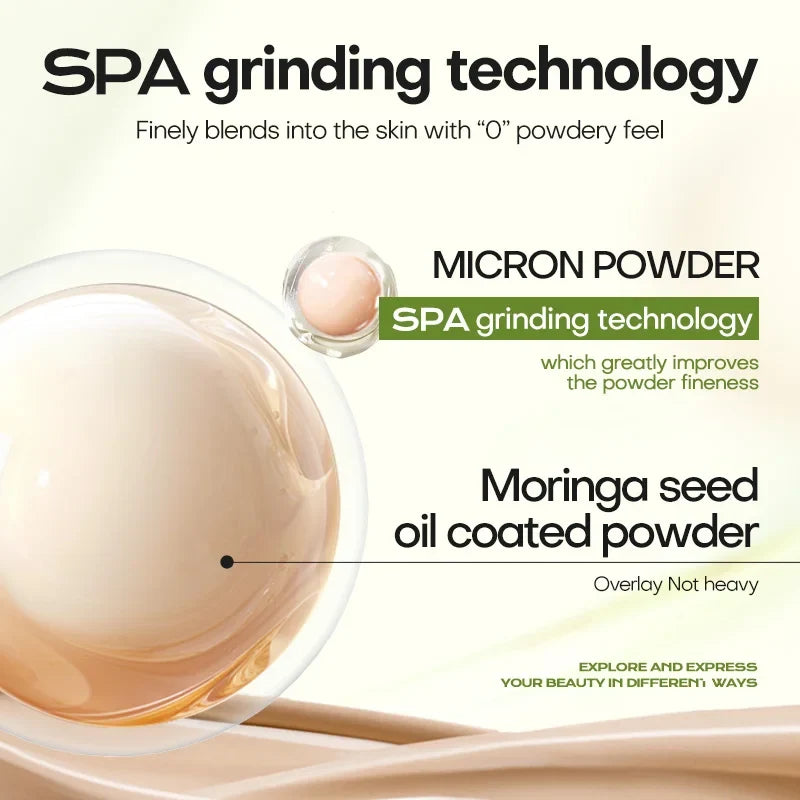 Blushimmer Mistine Foundation Air Cushion with natural dewy finish, moisturizing powdered cream for dry skin, 13g x 2.