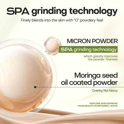 Blushimmer Mistine Foundation Air Cushion with natural dewy finish, moisturizing powdered cream for dry skin, 13g x 2.