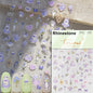 Brown 5D Japanese Kawaii bear nail art stickers by Blushimmer, self-adhesive cartoon animal decals for DIY nail decoration.