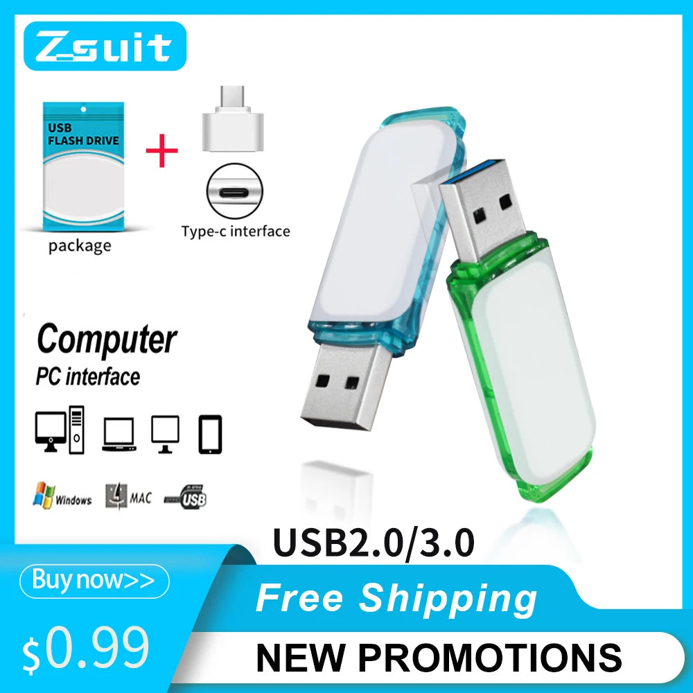 Usb Flash Drive USB 2.0 Pen Drive 3.0 Waterproof 128GB Usb Stick 4GB 8GB 16G 32GB 64GB 256GB Memory Stick USB Storage Key U-disk