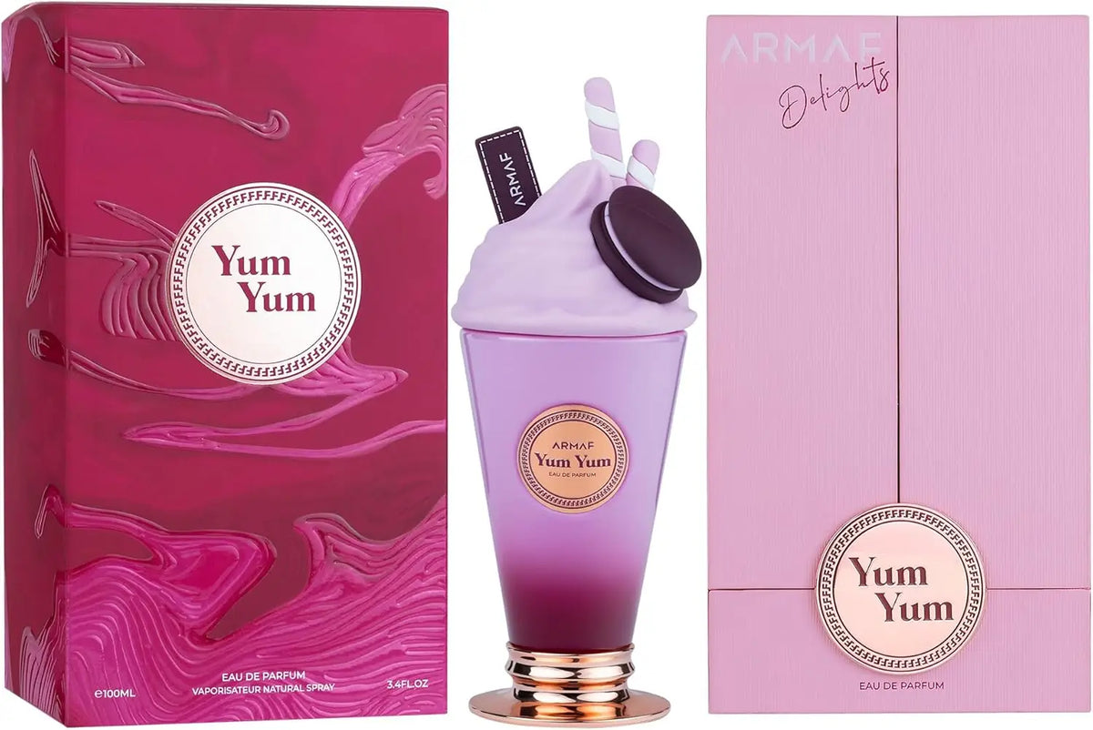 Armaf Delights Yum Yum EDP 100ml floral fruity perfume bottle, long-lasting scent, ideal for women and holiday gifting.