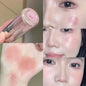 Blushimmer liquid blush in a sleek container, smooth, moisturizing, non-sticky, easy to apply, long-lasting matte finish.
