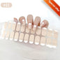 Blushimmer 20 Tips Gradient French semi-cured gel nail stickers with full cover nail gel polish wraps for manicure, UV lamp needed.