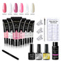Blushimmer Limegirl 15ml extension nail gel set with 6W LED lamp, nail mold, and manicure tools for quick finger extensions.