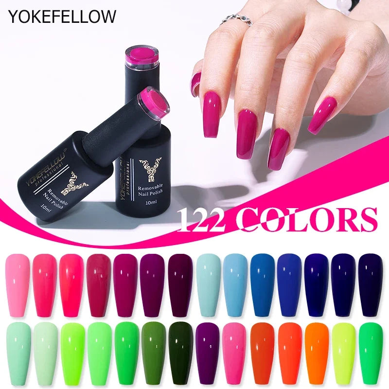 Blushimmer YOKEFELLOW 2022 nail gel polish in new color, 10ML semi-permanent gel varnish with base and top coat, soak-off organic nail color