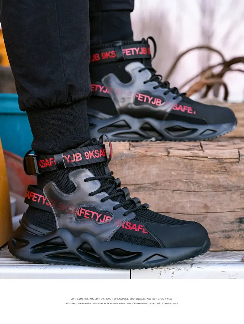 steel toe safety boots for men protective shoes industrial safety shoe woman light work shoes anti-puncture work safety sneakers