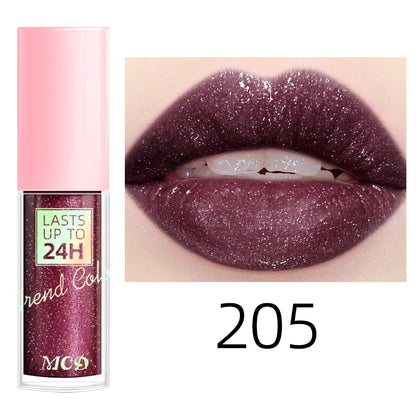 Blushimmer 18-color glitter lip gloss set with long-lasting, waterproof liquid lipstick, moisturizing lip oil, and lip balm.