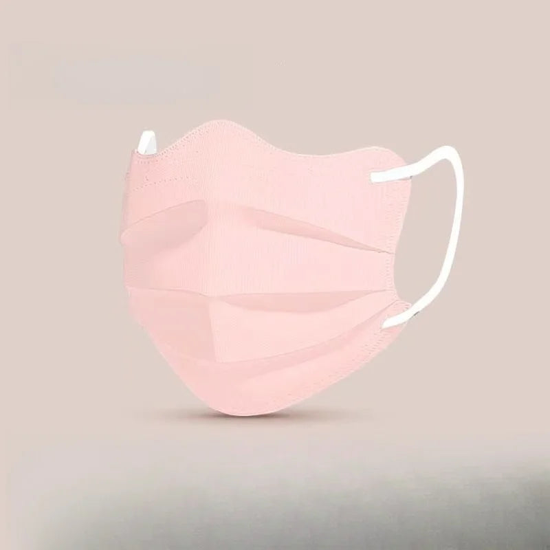 50pcs Butterfly Shaped Design Disposable Face Mask Breathable 3layer Morandi Color Protective Face Cover V-face Anti Dust Mask