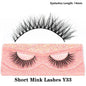 3D Mink Fluffy Half False Eyelashes Natural Soft Lightweight Clear Band Half Eye Strip Lashes Reusable Short Eyelashes Extension