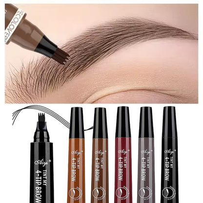 4 fork microblading eyebrow pencil waterproof eyebrow pencil natural long-lasting eyebrow makeup five colors