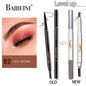 Blushimmer waterproof double-ended eyebrow pencil with brush tip, auto-rotate design, natural contour, suitable for unisex use.