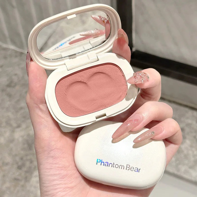 Blushimmer Phantom Bear single-color blush cream in Mochi texture, powder-free, low-saturation, natural matte finish, long-lasting.