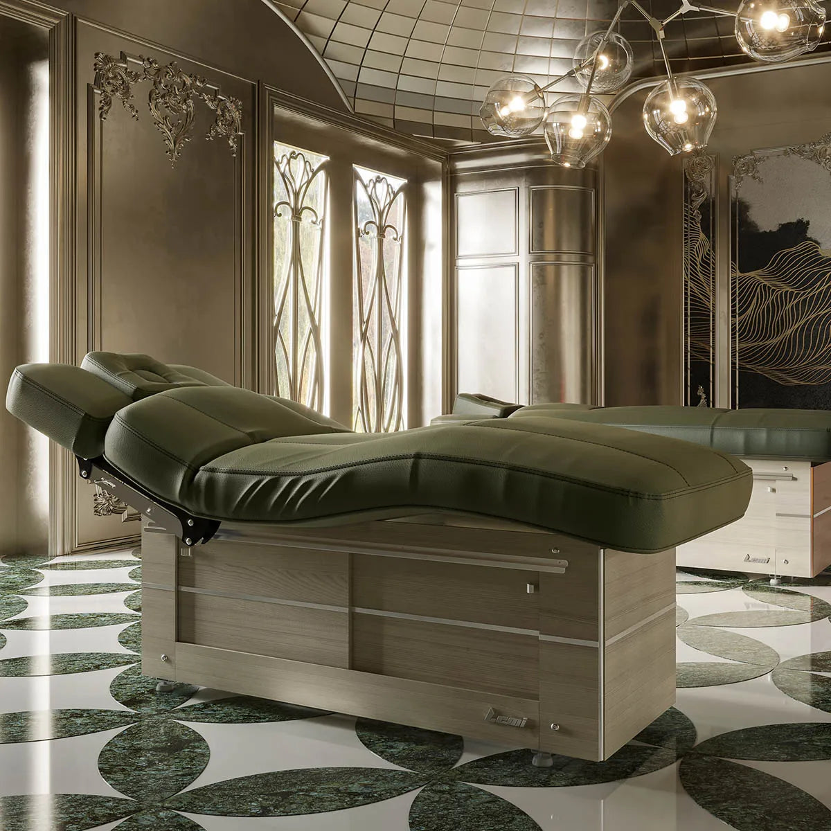 Dark Gray Electric 4 Motor Beauty  Bed with   Facial Spa Bed for Beauty Salon