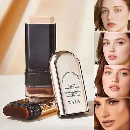 Blushimmer TVLV Skin Tint Stick with lightweight, waterproof concealer and foundation for flawless tinted face contour makeup.