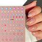 Red lips nail decal stickers by Blushimmer featuring romantic love hearts, perfect for Valentine's Day DIY nail decor.