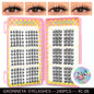 Blushimmer GROINNEYA eyelash clusters, 320 pcs natural eyelash extension tray with mixed volume cluster lashes.