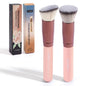 Blushimmer MAANGE 2-piece foundation makeup brush set with flat angled kabuki brushes and soft bristles for liquid and powder cosmetics