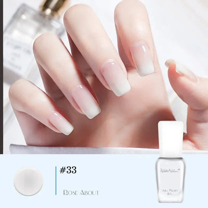 Blushimmer no bake water-based nail polish in 40 colors with glitter sequins, quick-drying, long-lasting nude nail polish.