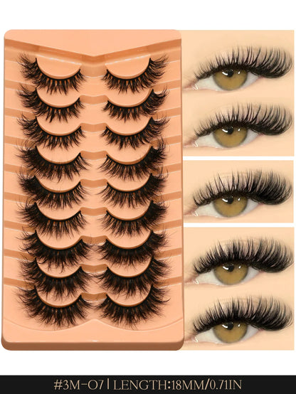 Blushimmer fluffy 3D mink false eyelashes with a natural look, lightweight, reusable, perfect for daily wear, parties, and weddings.