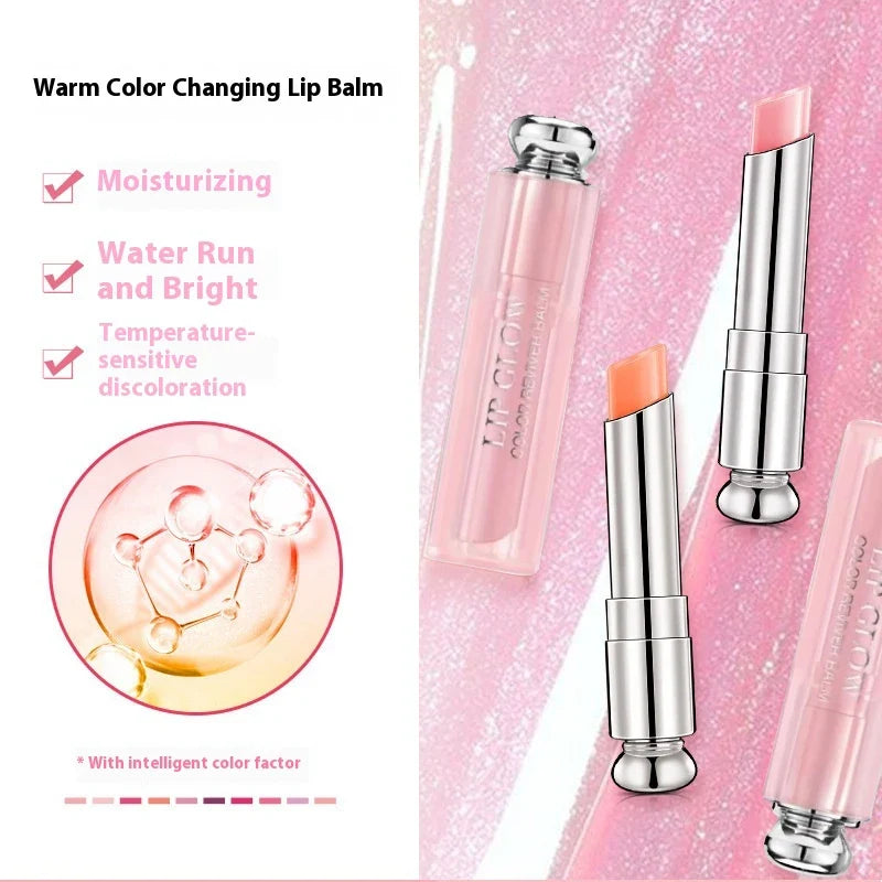 Set of three Blushimmer color-changing waterproof lipstick tubes, moisturizing with a magical, durable finish.