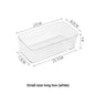 Blushimmer transparent plastic desk storage box with compartments for jewelry, makeup, and small accessories.