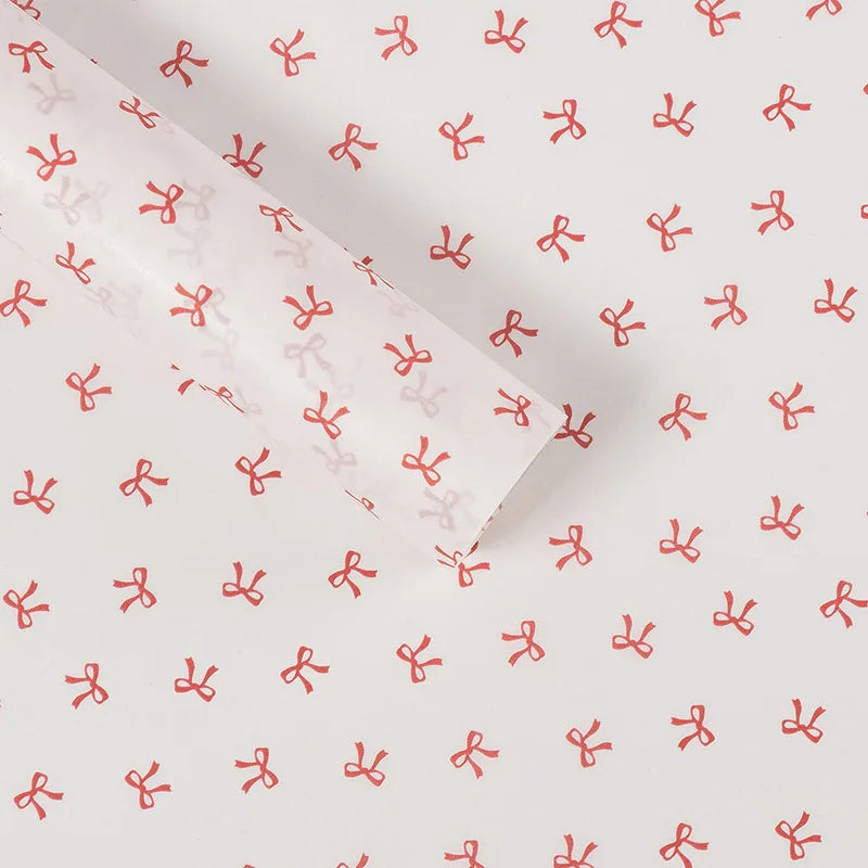 Pearl Paper (Xueli Paper) – Aesthetic Instagram-Style Gift Wrapping Paper with Elegant Bow Accents; Premium Packaging Material