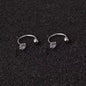 1 Pair Stainless Steel Mini CZ Drop Earring Women Moon Flower Tragus Cartilage Helix Hoop Conch Rook Daith Lobe Piercing Jewelry