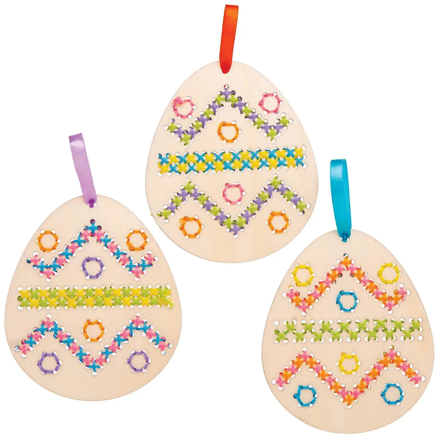DIY Embroidery Kit Easter Eggs Embroidery Craft Set Made Of Wood Crafts For Children Sewing For Children On Easter Decoration