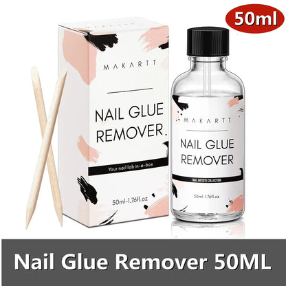 Blushimmer Nail Glue Remover for false nails, easy-to-use glue off solution for press-on nails and fake nail adhesives.