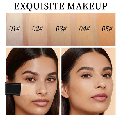 Blushimmer O'cheal 2-in-1 concealer, foundation, and contour stick in 15g, showcasing the sleek product with a smooth application.