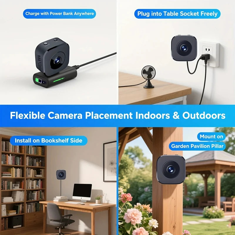 New 4K HD Mini Security Camera 6K Full HD WiFi Surveillance With 2 Way Audio Motion Detection Infrared Night Vision Securit