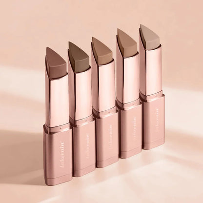 Blushimmer 2-in-1 cream bronzer and contour stick with a sleek applicator for natural-looking depth and dimension on the face.