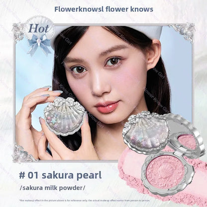 Blushimmer Flower Knows Blusher Butterfly Cloud Collar Collection duo blush box for dark skin with peach matte finish on cheeks
