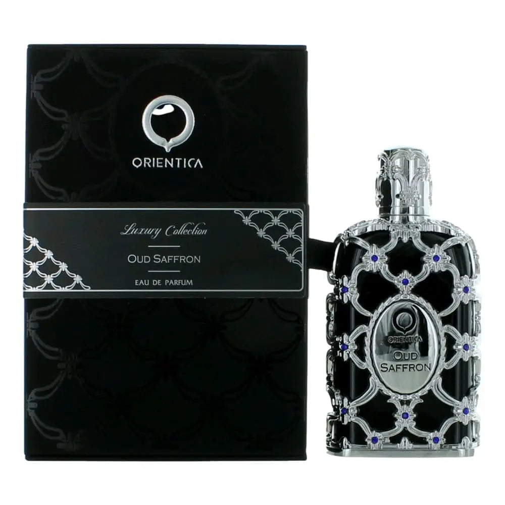 Orientica Luxury Collection Royal Amber Eau De Parfum bottle with Arabic vanilla and musk notes, elegant design for women and men
