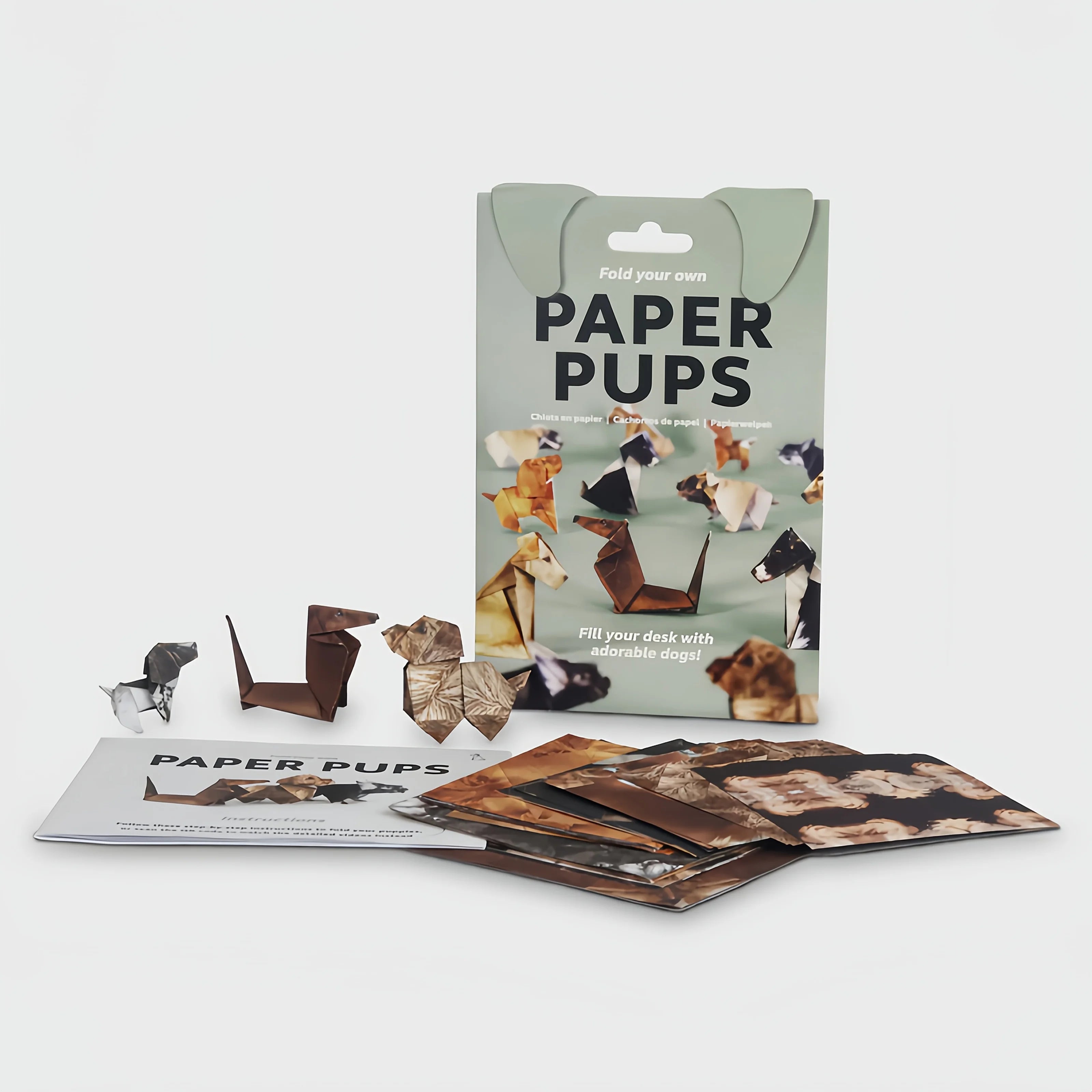 Paper Cats Origami Kit - Fold Your Own Cute pet, Perfect Gift for Cat Lovers, Handmade Paper Crafts, Ideal for Home Decor